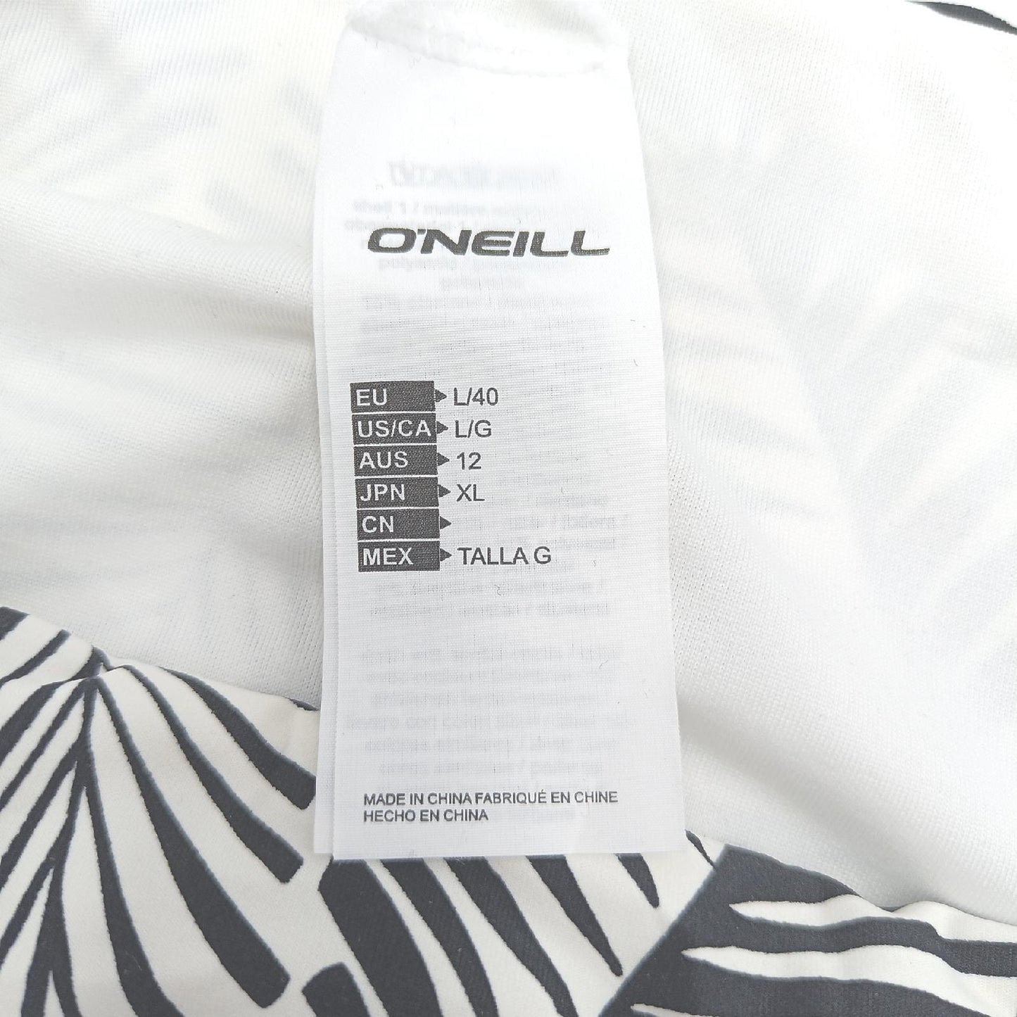 ONeill Bikini Hose Damenbekleidung PW Sapri Lace Weiß All Over Print Gelb Orange