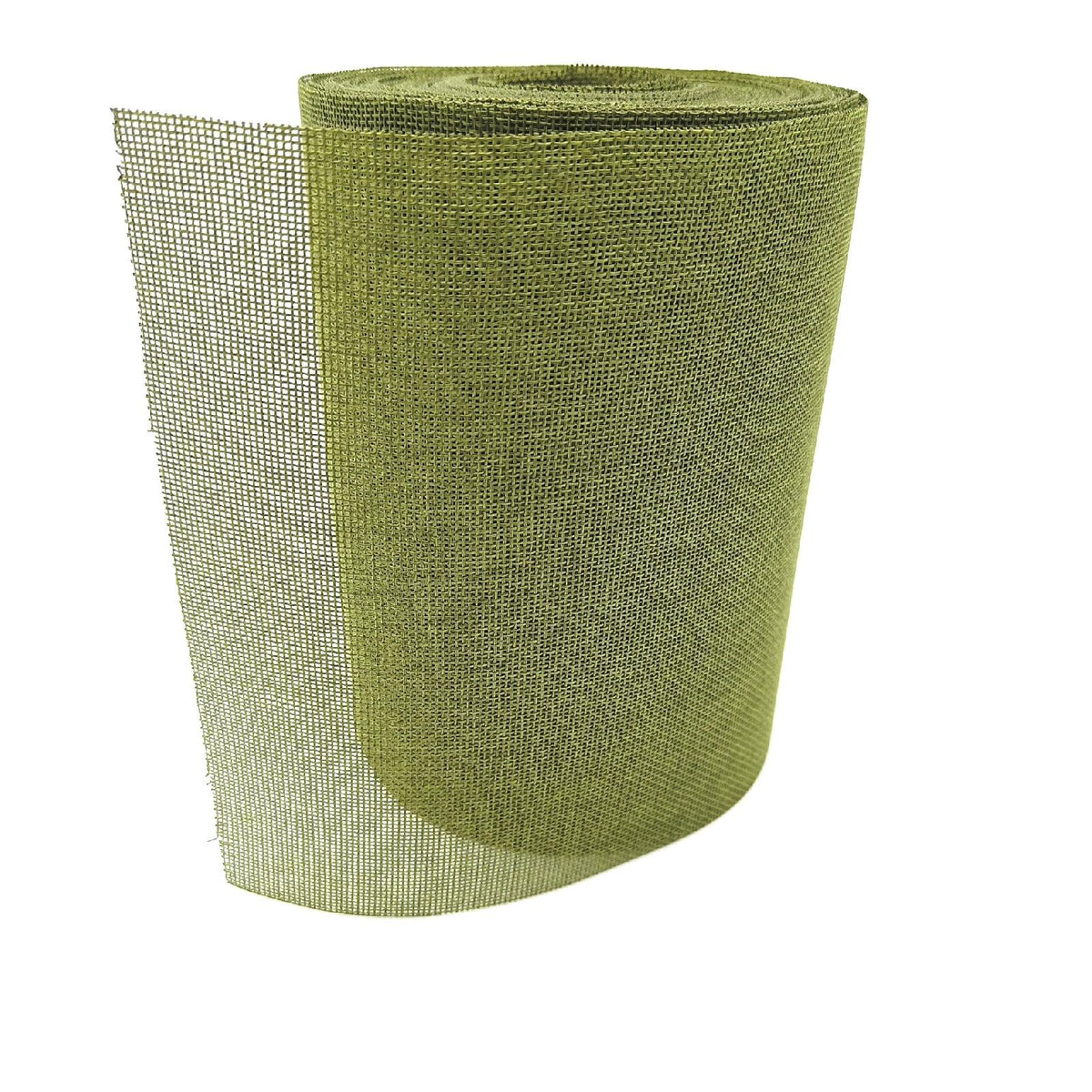 DEKO AS Shabby Chic Leinenoptik Tischläufer  Polyester geruchsneutral  Olivgrün  20 cm x 25 m  Oliv