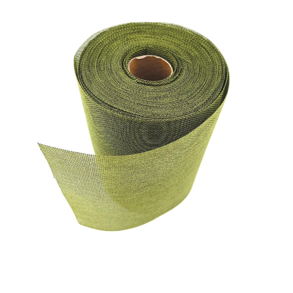 DEKO AS Shabby Chic Leinenoptik Tischläufer  Polyester geruchsneutral  Olivgrün  20 cm x 25 m  Oliv