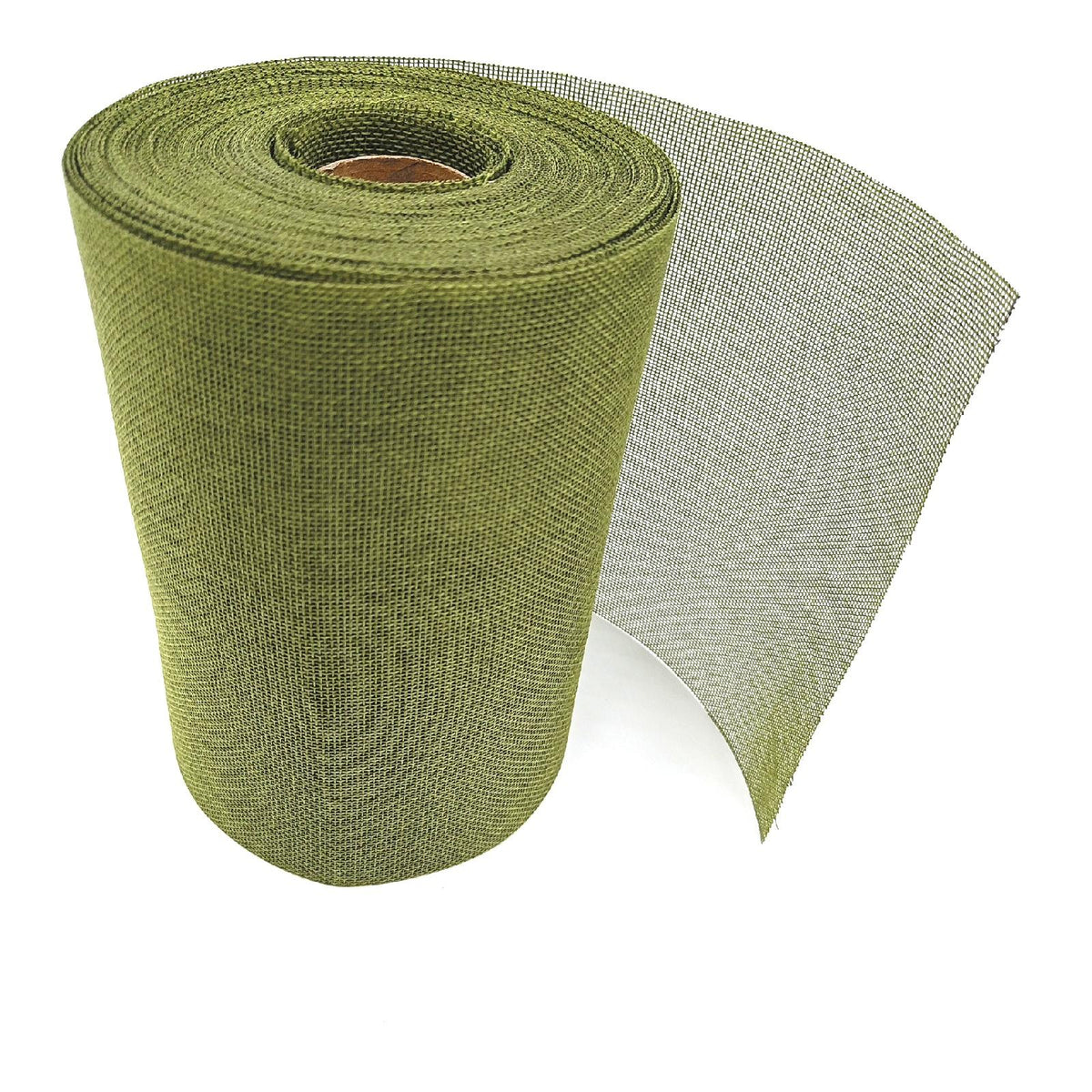 DEKO AS Shabby Chic Leinenoptik Tischläufer  Polyester geruchsneutral  Olivgrün  20 cm x 25 m  Oliv
