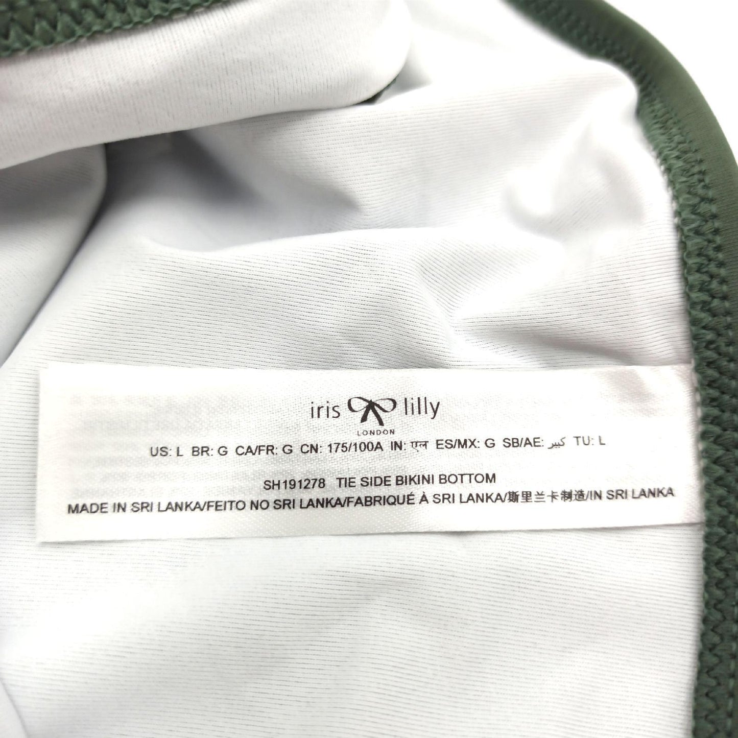 Iris Lilly Bikinihose Damen Bademode Hipster Khakigrün Verwaschen Sommerstyle