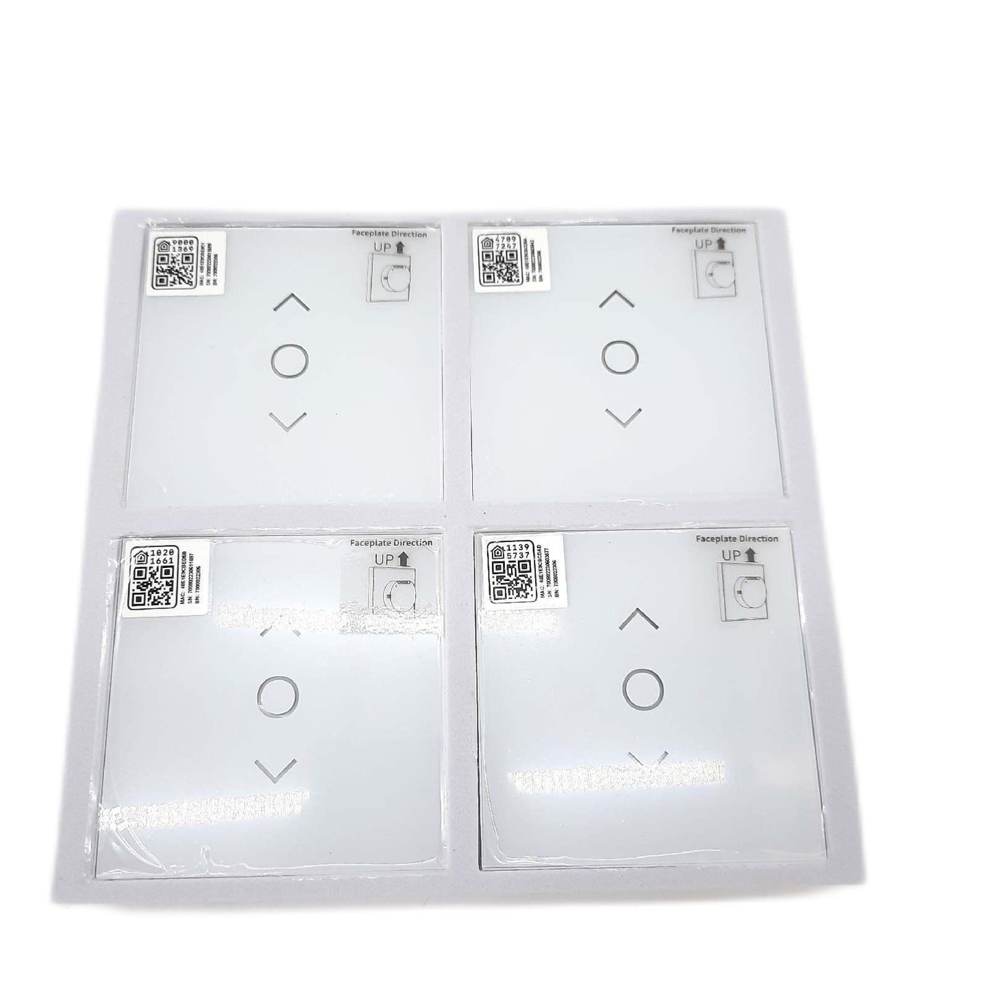 Meross Smart Rolladenschalter WLAN mit Zeitschaltuhr und Fernbedienung, kompatibel mit HomeKit, Alexa und Google Home, 80x80mm – Smart Jalousien Schalter/Rolladensteuerung (Benötigt Nullleiter), 4pcs