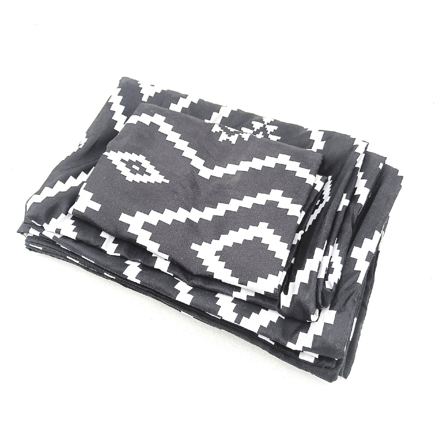Amazon Basics Bettwäsche Set Heimtextilien 140 x 200 cm Schwarz Aztekische Muster Komfort