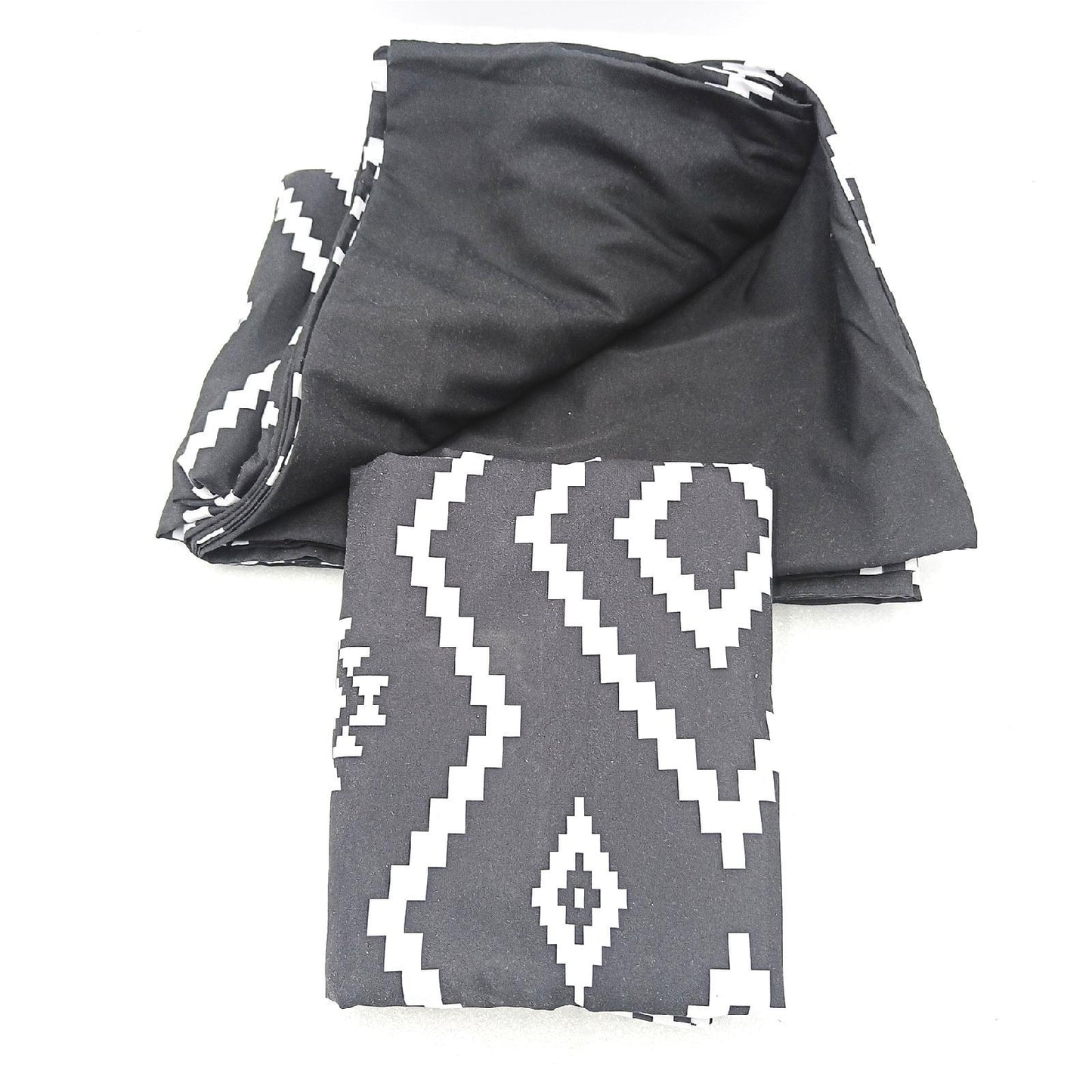 Amazon Basics Bettwäsche Set Heimtextilien 140 x 200 cm Schwarz Aztekische Muster Komfort