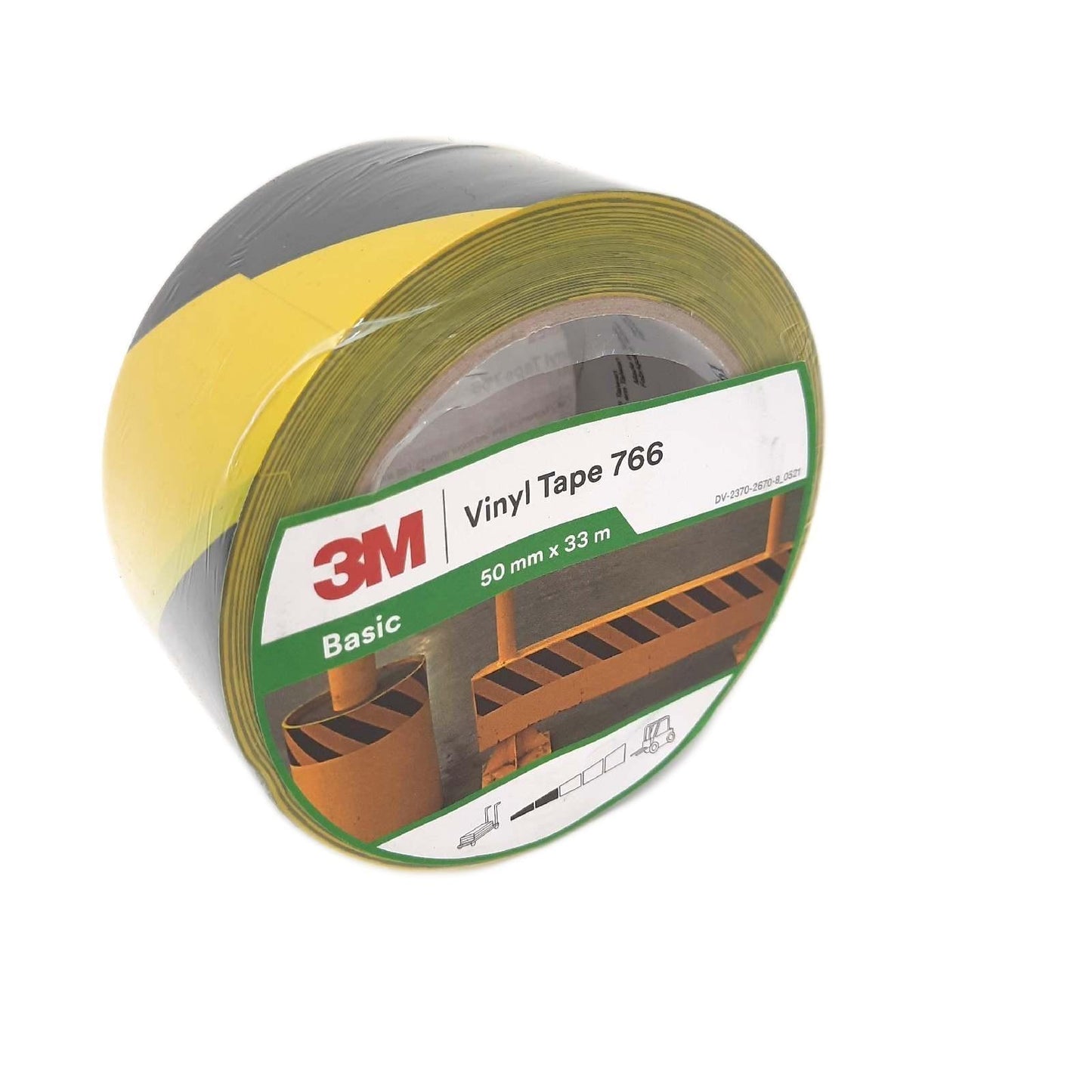 3M Markierungsband Sicherheitskennzeichnung 766i Gelb Schwarz Warnhinweis 50 mm