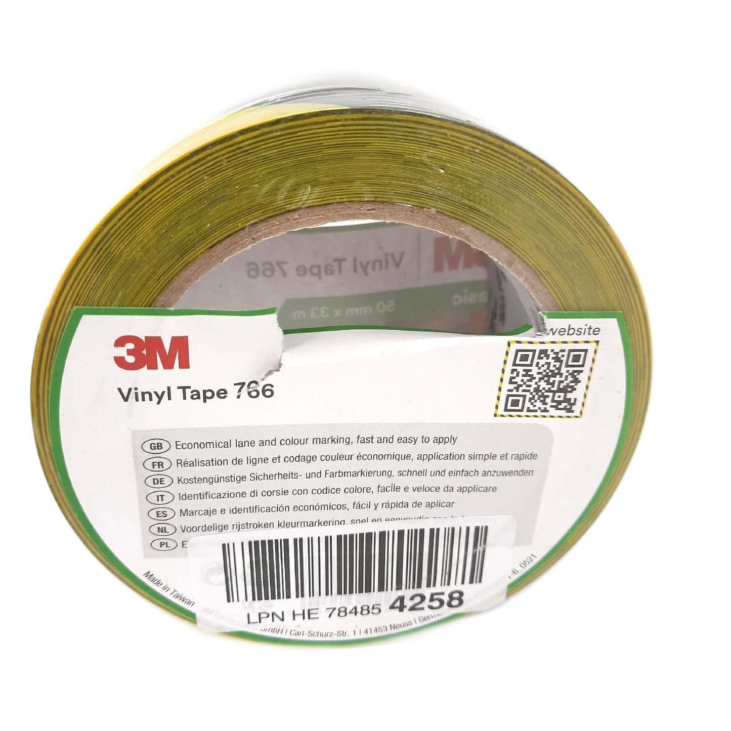 3M Markierungsband Sicherheitskennzeichnung 766i Gelb Schwarz Warnhinweis 50 mm