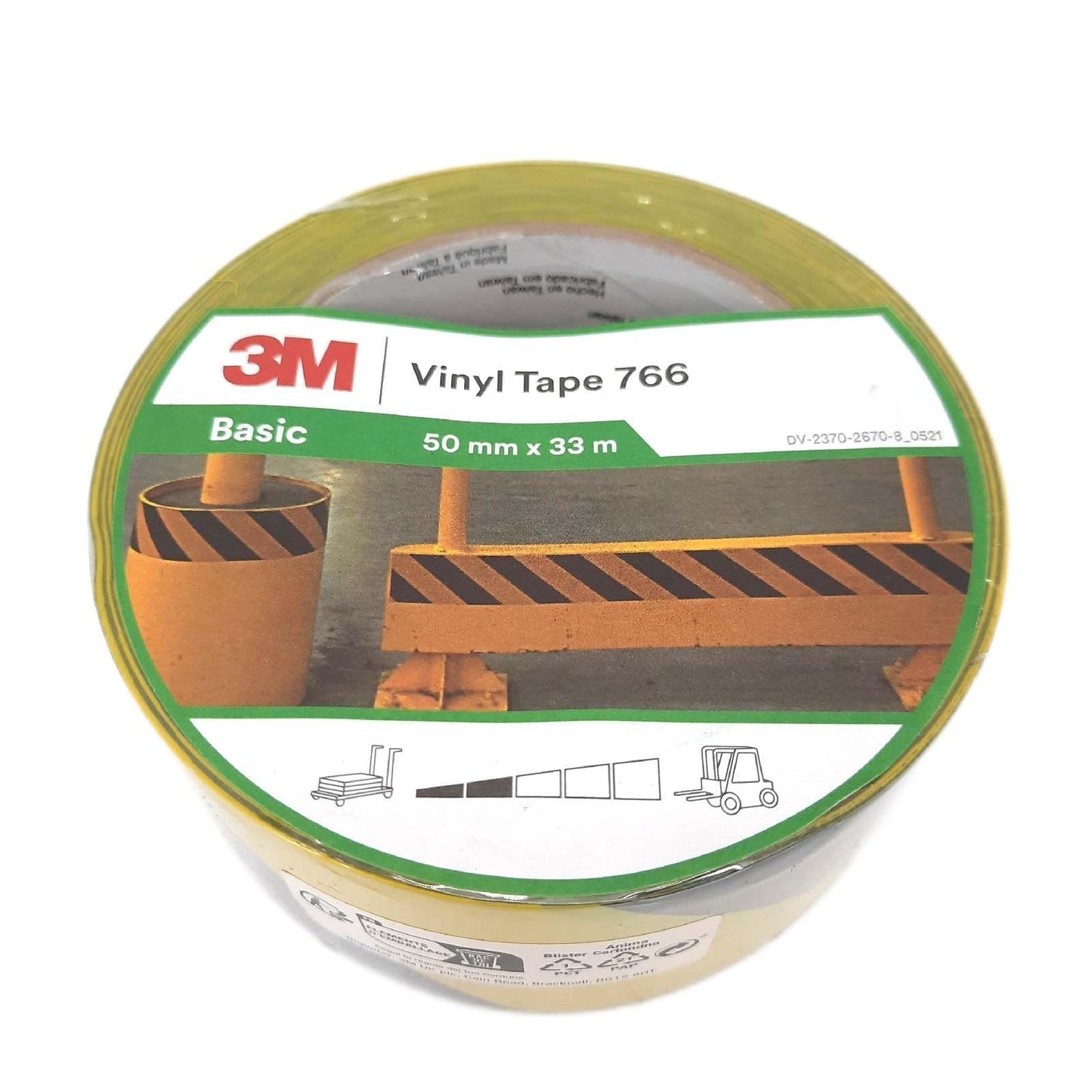 3M Markierungsband Sicherheitskennzeichnung 766i Gelb Schwarz Warnhinweis 50 mm