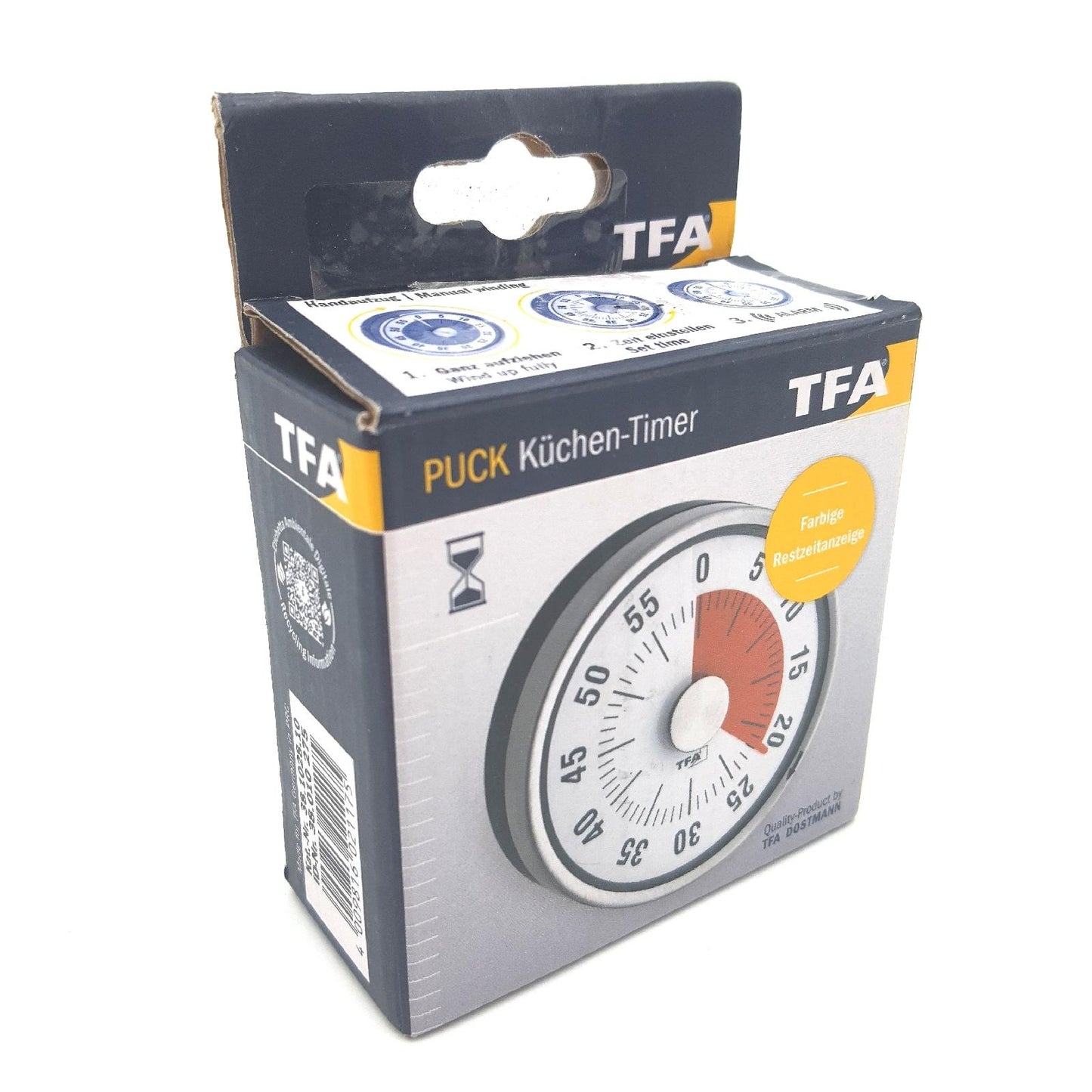 TFA Kitchen Timer Puck Anthrazit Zubehör Gartenarbeit Timer-Küche