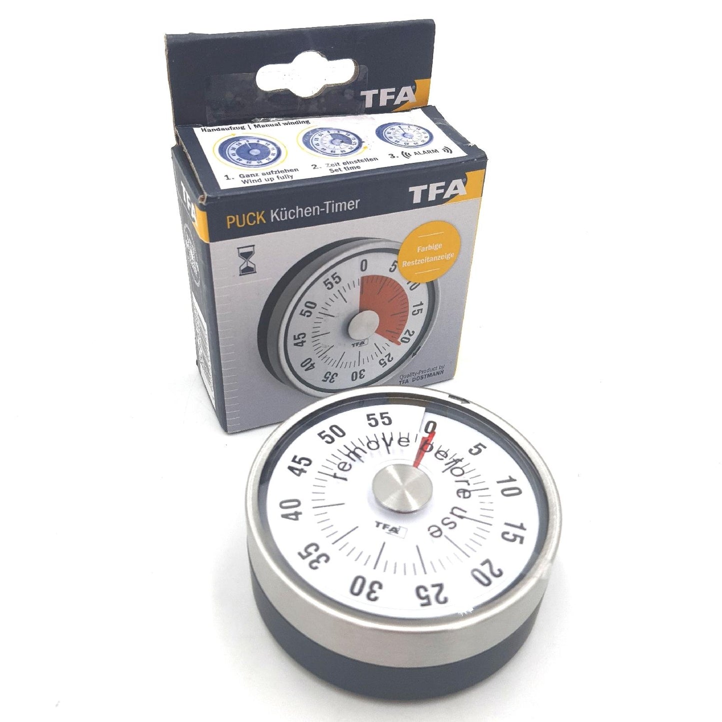 TFA Kitchen Timer Puck Anthrazit Zubehör Gartenarbeit Timer-Küche