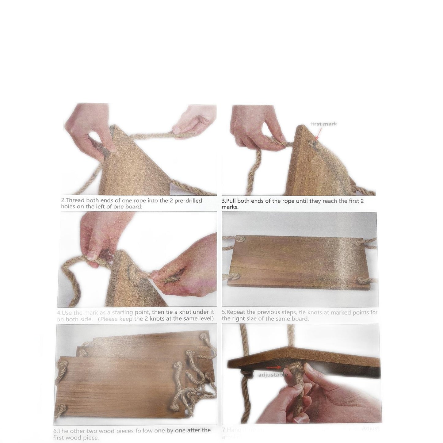 Titanape Wood Swing Regal Küchenregal Bad Boho Deko Tier Hängeregal