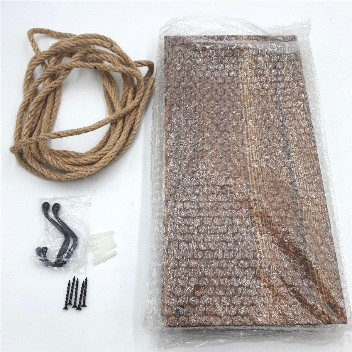 Titanape Wood Swing Regal Küchenregal Bad Boho Deko Tier Hängeregal