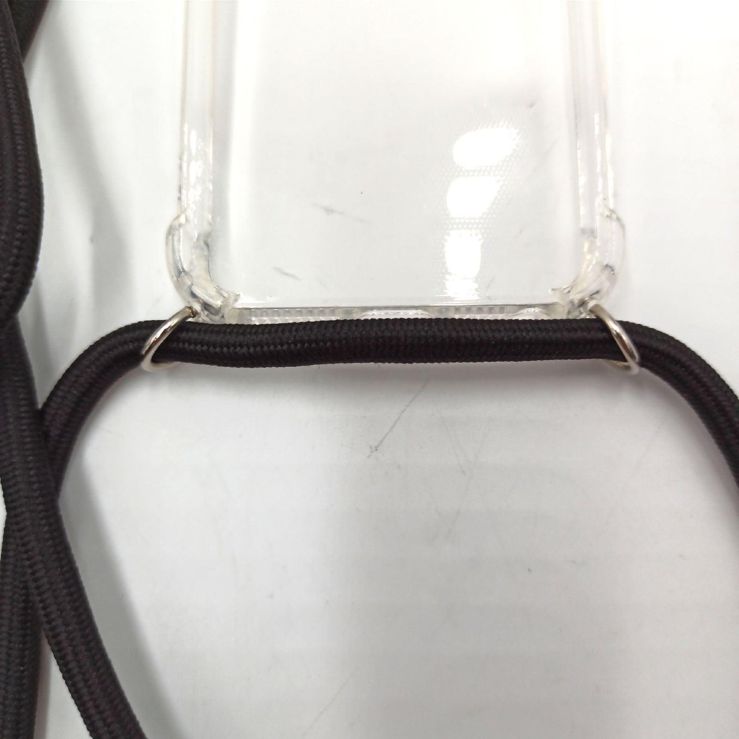 YuhooTech Handykette Hülle für iPhone 5 / 5S / SE(2016)- 4,0" Display, Smartphone Necklace Hülle mit Band - Handyhülle mit Kordel Umhängenband - Schnur mit Case zum umhängen in Schwarz
