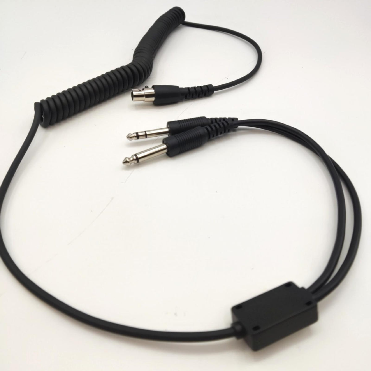 Tangxi Universal Aviation Adapterkabel  230 cm 6-poliges GA-Doppelohrstöpsel-Ersatzkopfhörer-Steckerkabel mit Kabelschalter für Flugzeug-Headset