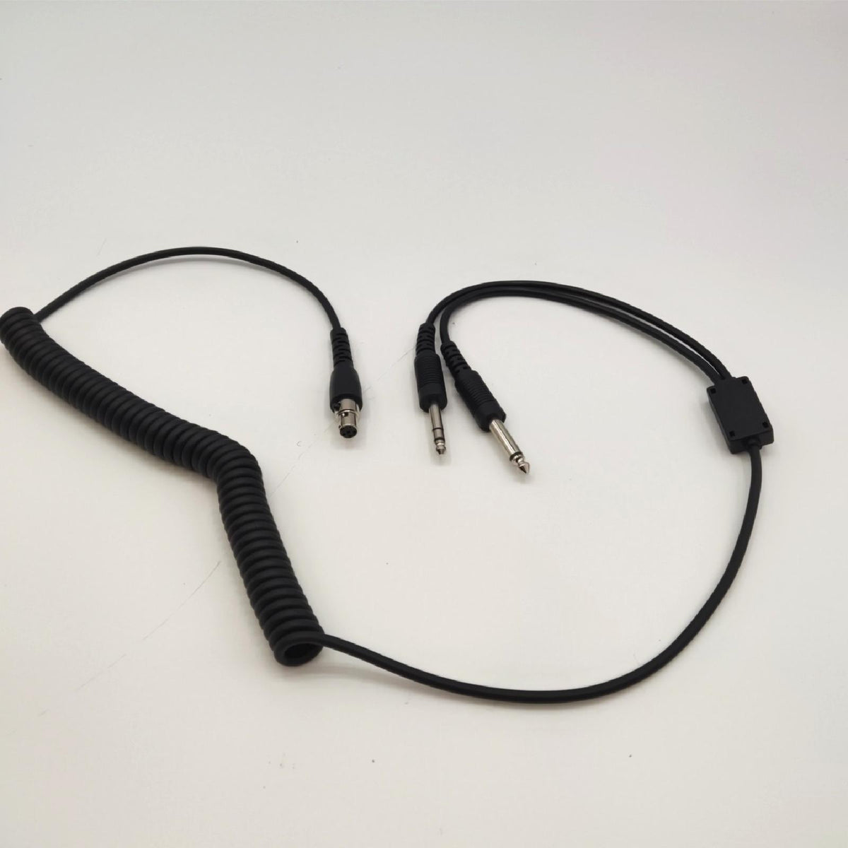 Tangxi Universal Aviation Adapterkabel  230 cm 6-poliges GA-Doppelohrstöpsel-Ersatzkopfhörer-Steckerkabel mit Kabelschalter für Flugzeug-Headset