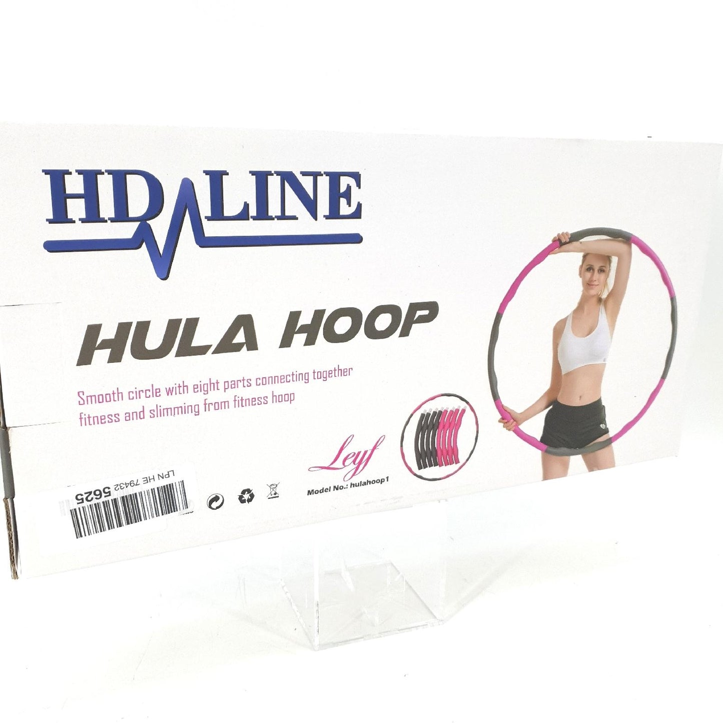 VENTON Hula Hoop Gymnastikreifen Fitness Sport Bauchformung Einstellbar Grau Rosa