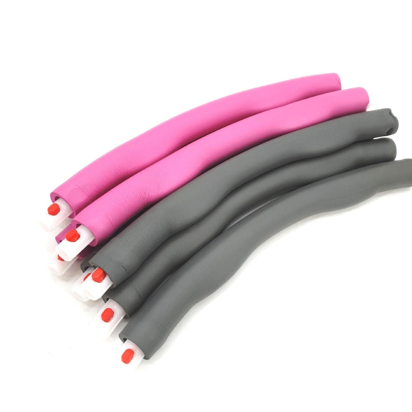 VENTON Hula Hoop Gymnastikreifen Fitness Sport Bauchformung Einstellbar Grau Rosa