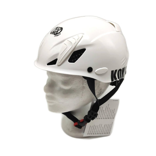 Kong. Mouse Sport Kletterhelm, Bergsteigen, Klettersteige, kompatibel mit Kopfhörer und Visier, Sicherheitshelm, CE EN 12492, 375g, Einheitsgröße, verstellbar 52-64,cm, Made in Italy, Weiß