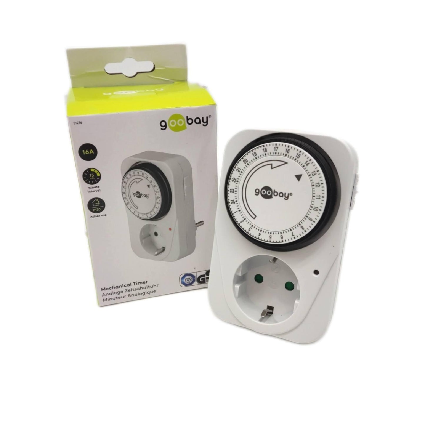 Goobay Zeitschaltuhr Elektronik Haushalt 51276 Timer für Steckdose Energieeins
