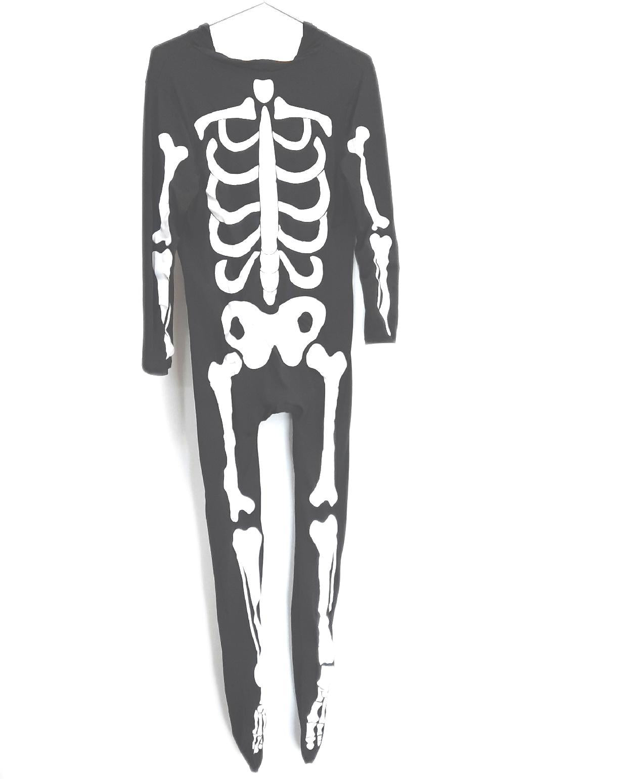 Skelett Kinderkostüm Halloween Outfit Shirt Hose Maske Größe 18 31 Leuchtend Funkeln für Kinder