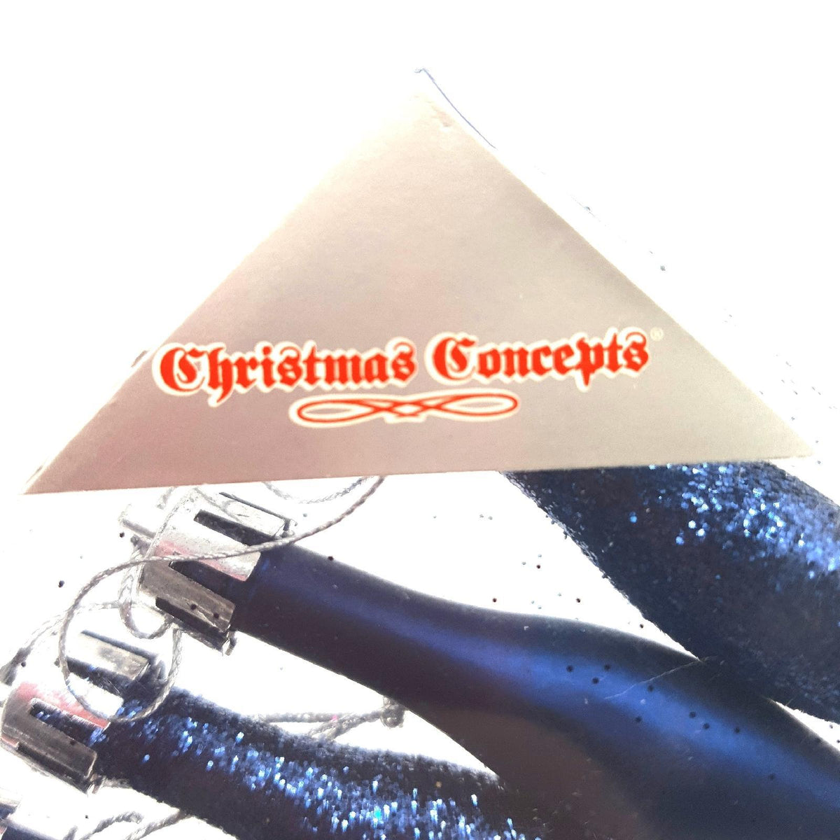 Christmas Concepts® Packung mit 15-8 5 cm Tröpfchenkugeln - Matt- und Glitterdesign - Weihnachtskugeln… Mitternachtsblau