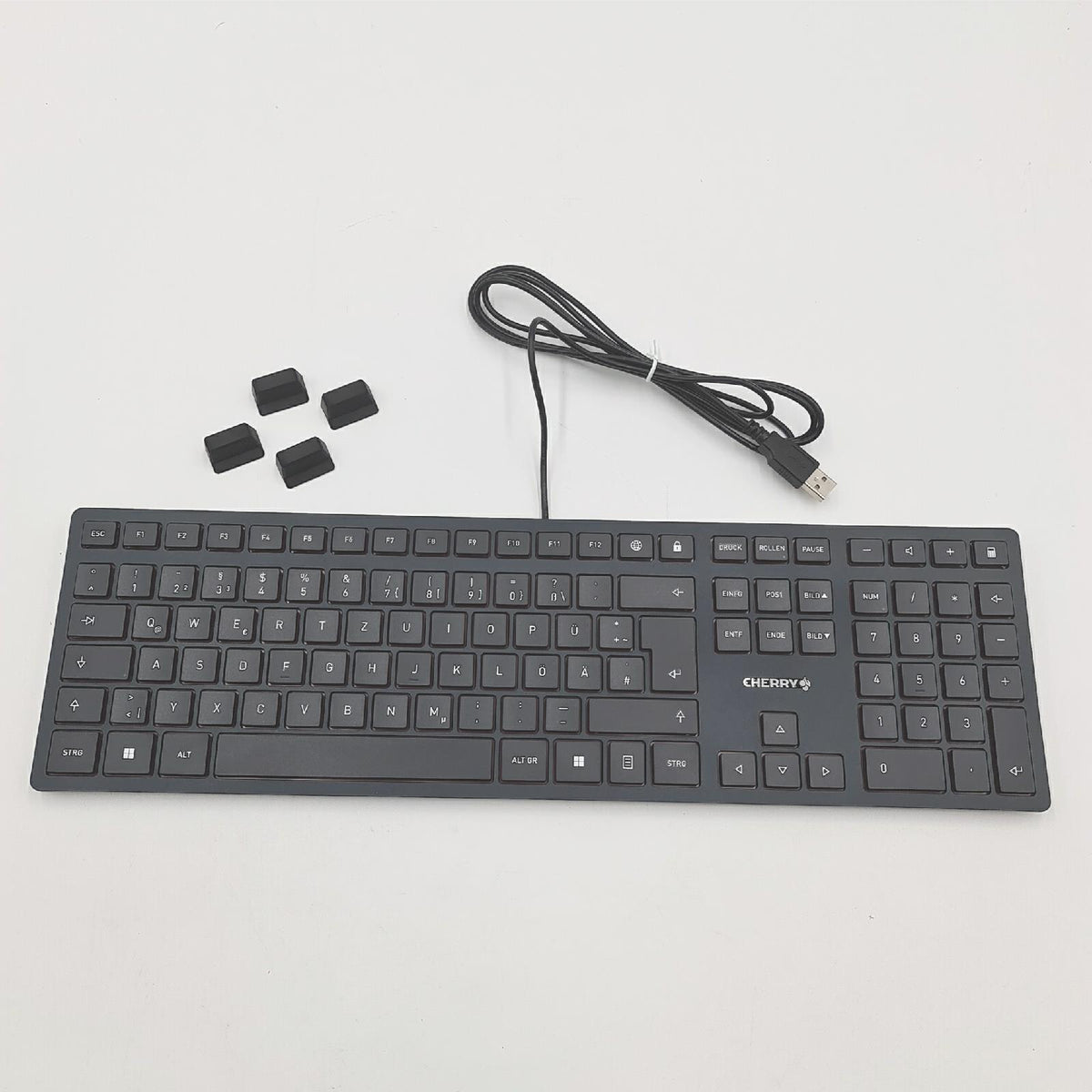Cherry KC 6000 Slim Tastatur Deutsches Layout QWERTZ kabelgebunden leise ergonomisch