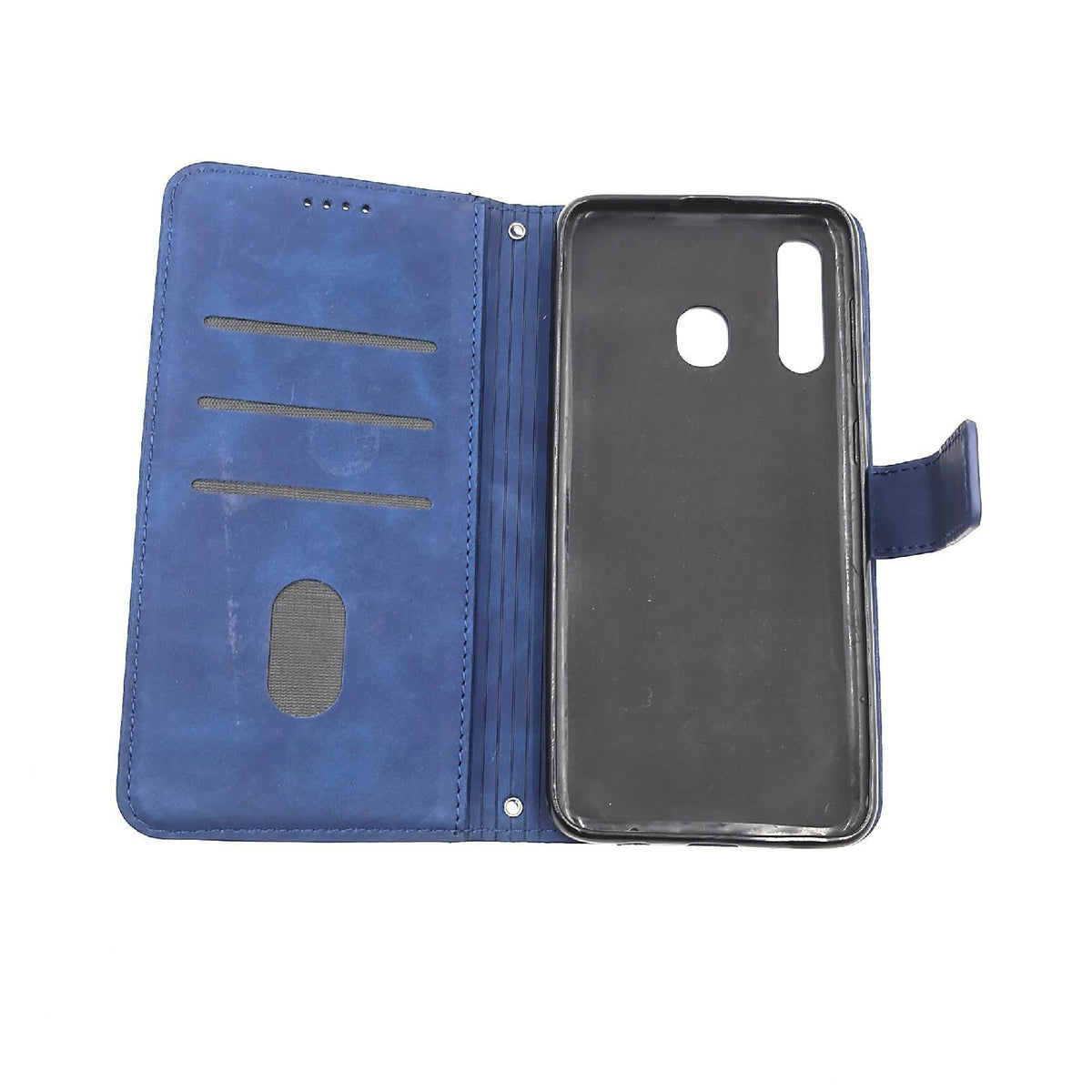 Samsung Handyhülle Smartphone Schutzhülle Galaxy A20 A30 Flip Book Leder Classic