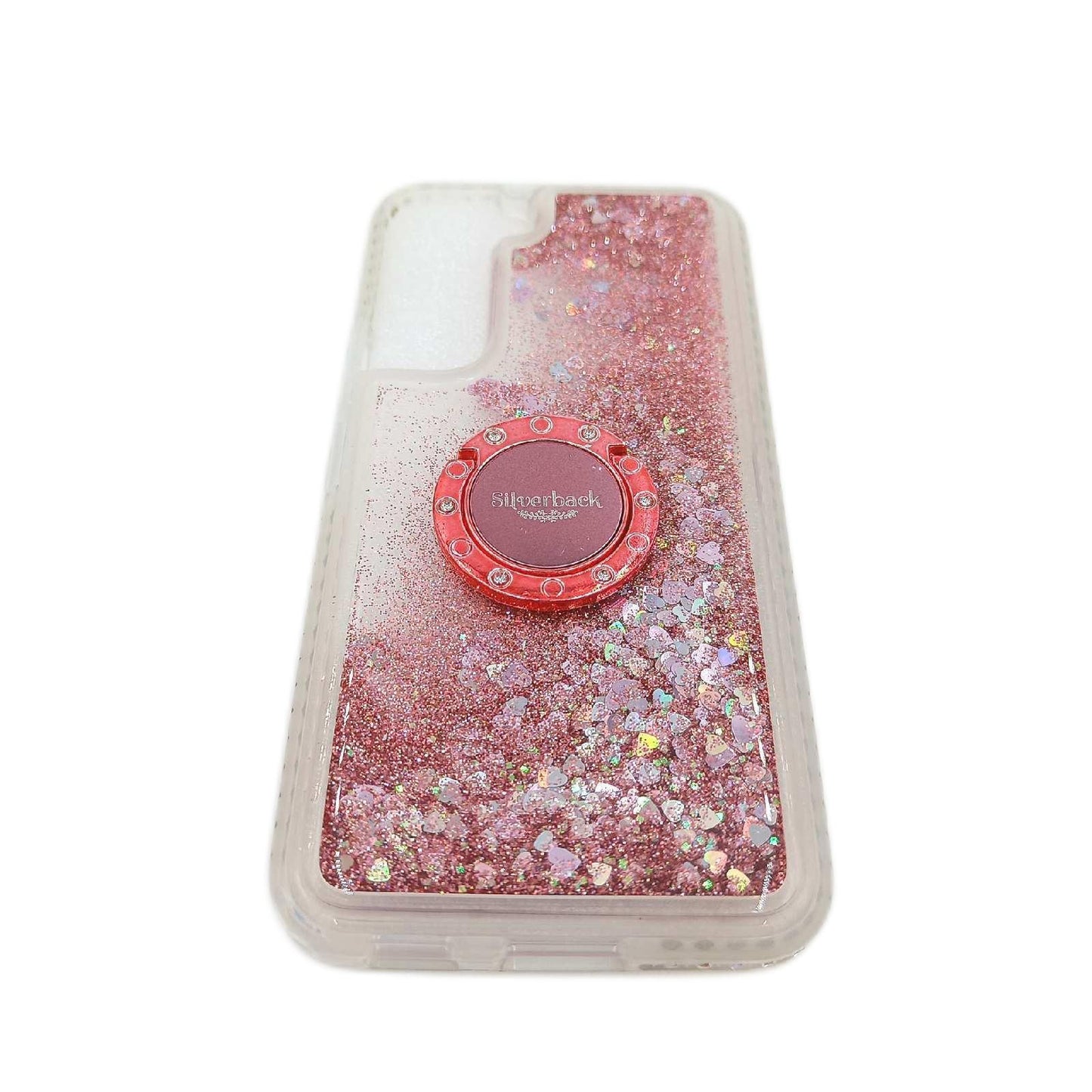Miss Arts Galaxy S22 Hülle Silverback Mädchen Glitzern Ringständer Smartphone Schutz