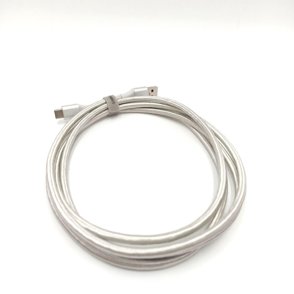 Amazon Basics Verbindungskabel  USB-C auf USB-A  3.1-Standard der 1. Generation  doppelt geflochtenes Nylon  1.8 m  Silberfarben