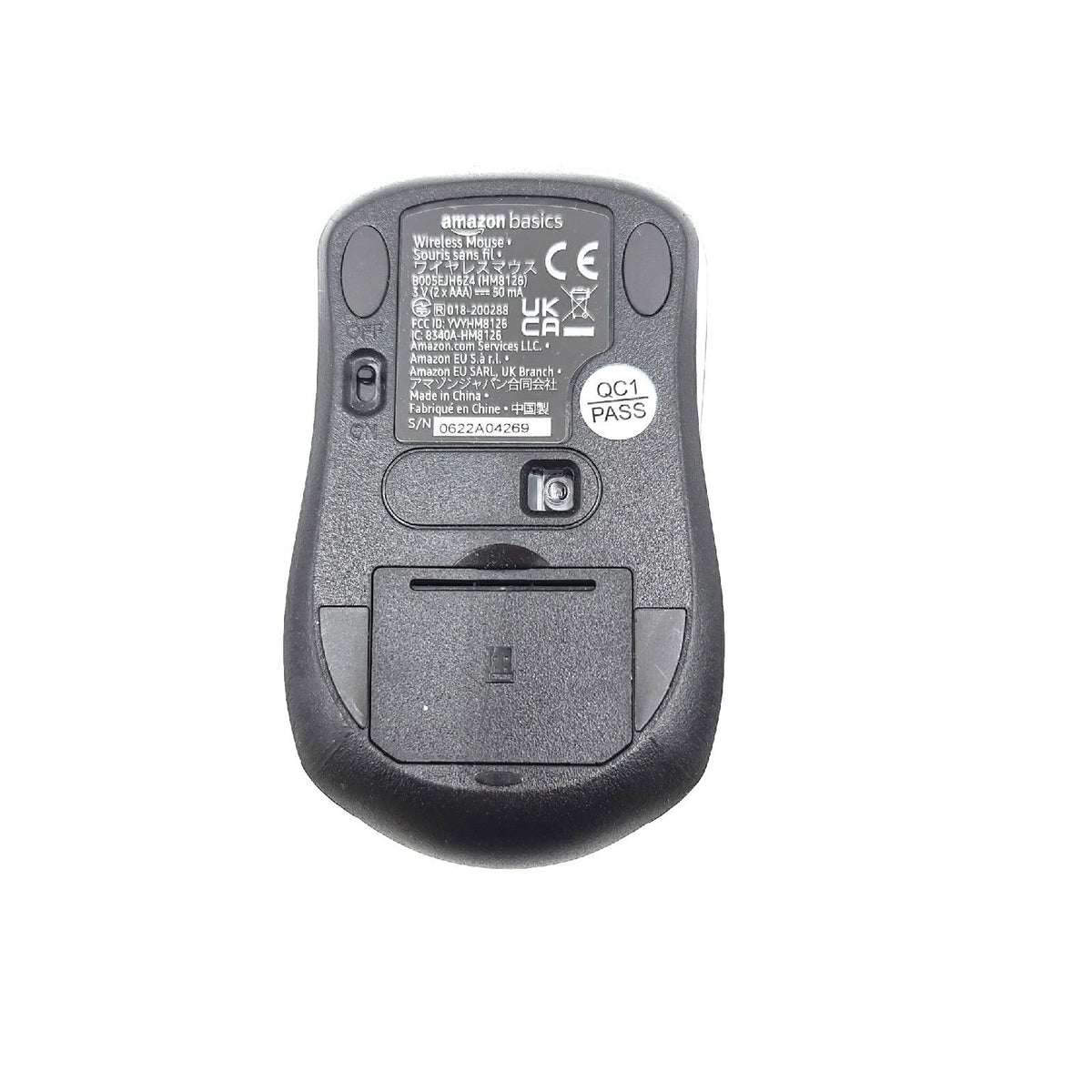 Amazon Basics kabellose Maus Computerzubehör USB Nano Empfänger Schwarz komfortabel ergonomisch