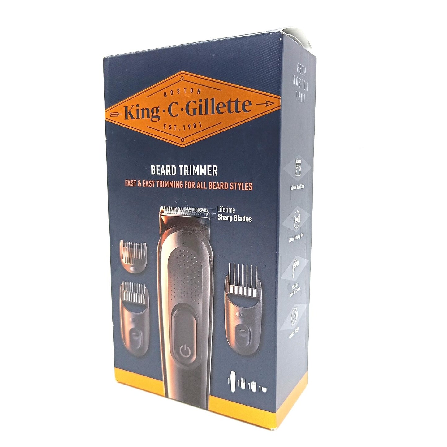 King C Gillette Bartschneider-Set für Männer 1 Kopf 3 Kämme 1 Bürste (28,37)