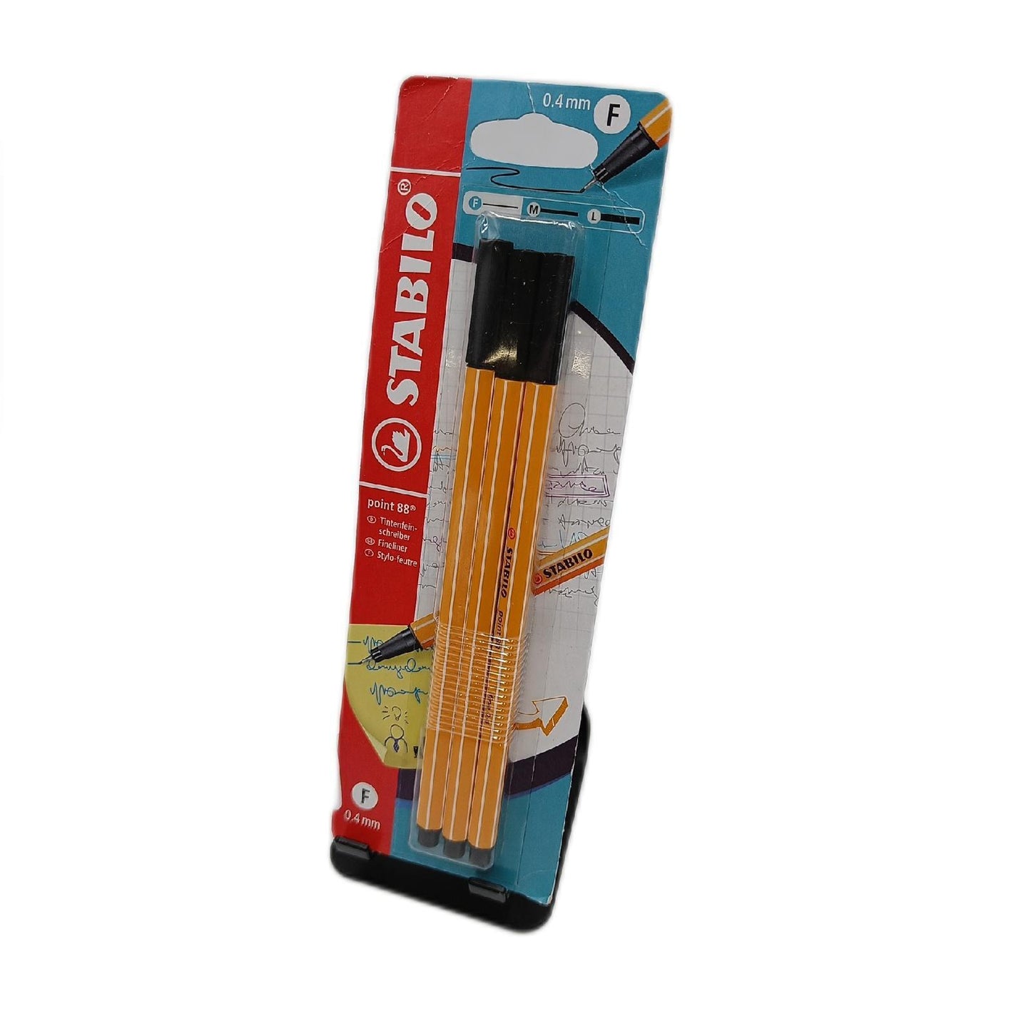 STABILO Fineliner Schreibwaren point 88 3er Pack schwarz Marker Set feine