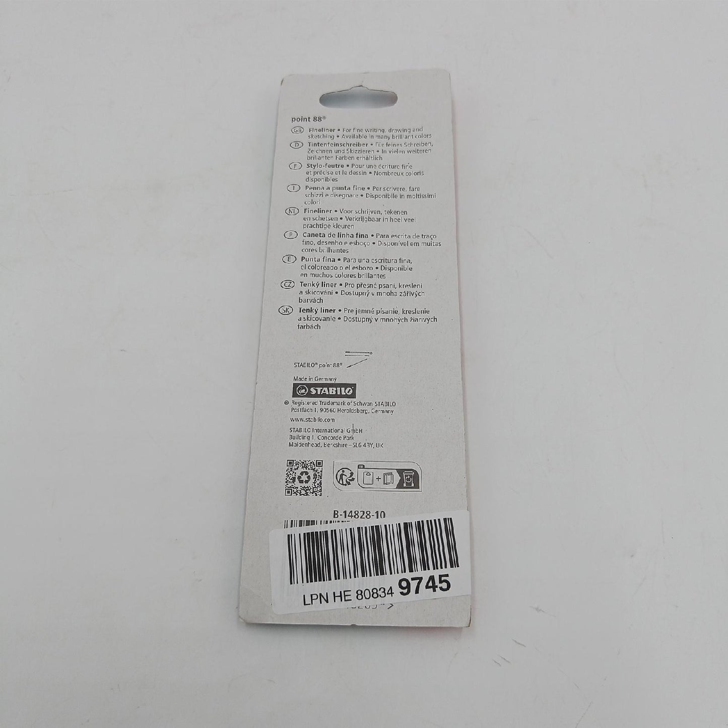 STABILO Fineliner Schreibwaren point 88 3er Pack schwarz Marker Set feine