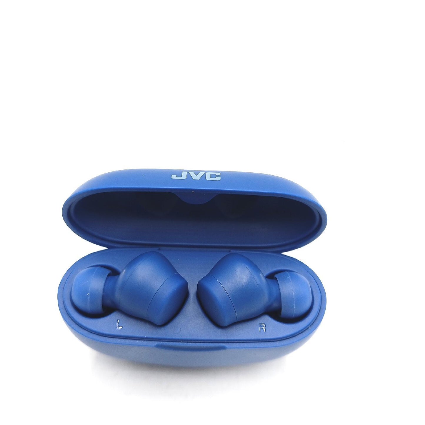 JVC HA-Z77T-A Gumy True Wireless Kopfhörer mit weichen Elastomer Ohrstöpseln, 3 Sound-Modi, Bluetooth 5.3, 24 Std. Akkulaufzeit, iPX4 Spritzwasserschutz, (Blueberry Blue)