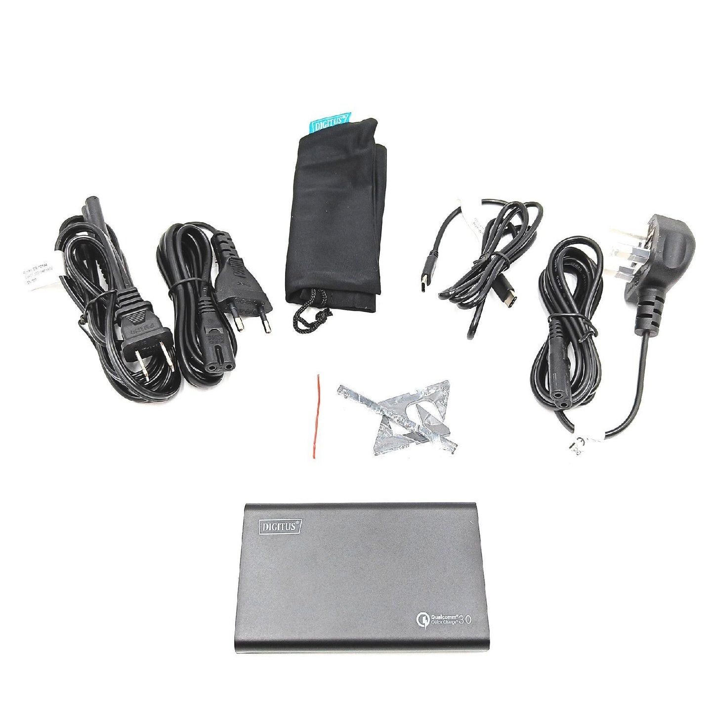 Digitus Ladestation USB Ladegerät Reise Universal 40W Schnellladen Kabel Set
