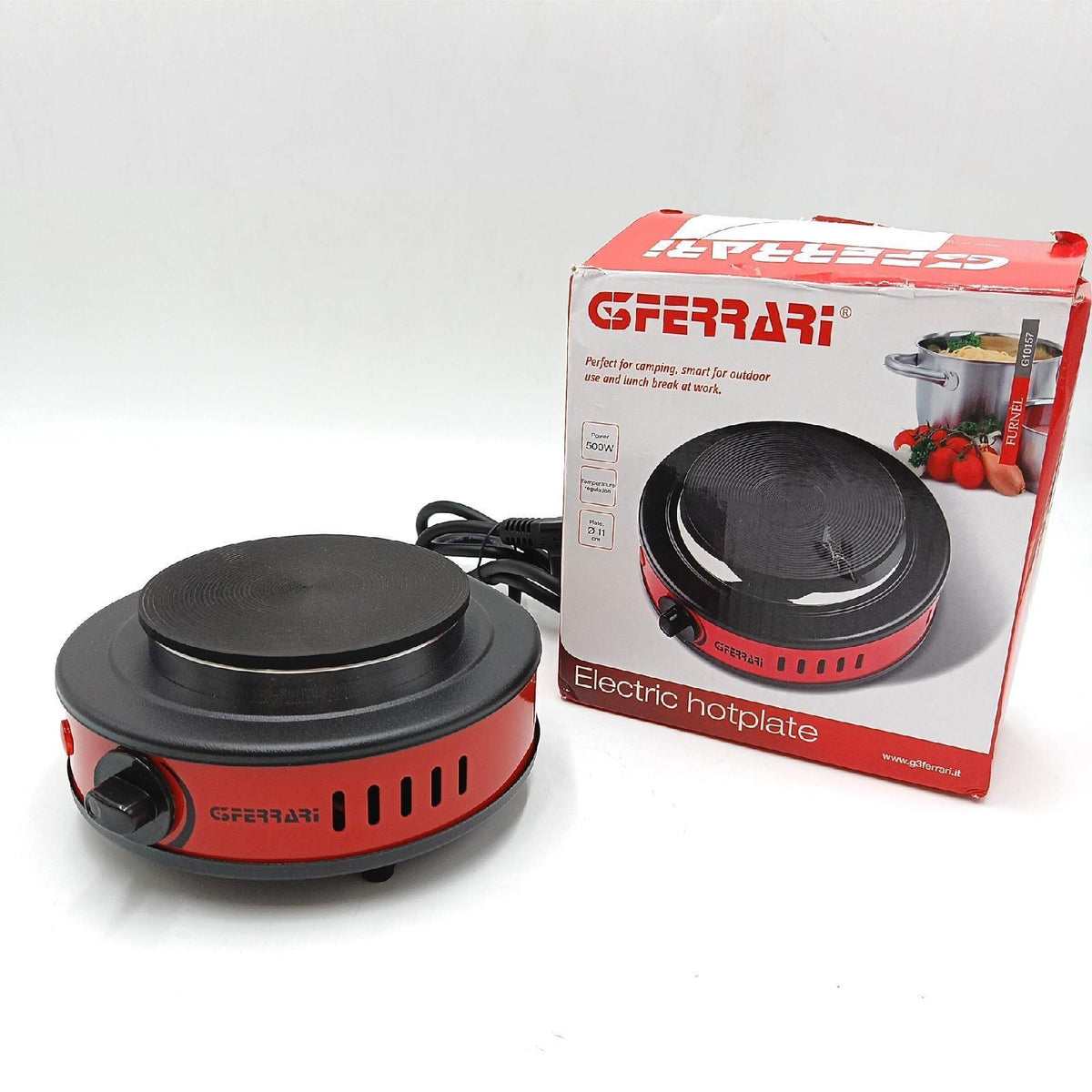 G3 Ferrari Elektroherd Haushalt Küche G10157 Tragbar Temperaturregelung 500 W Sicherheit