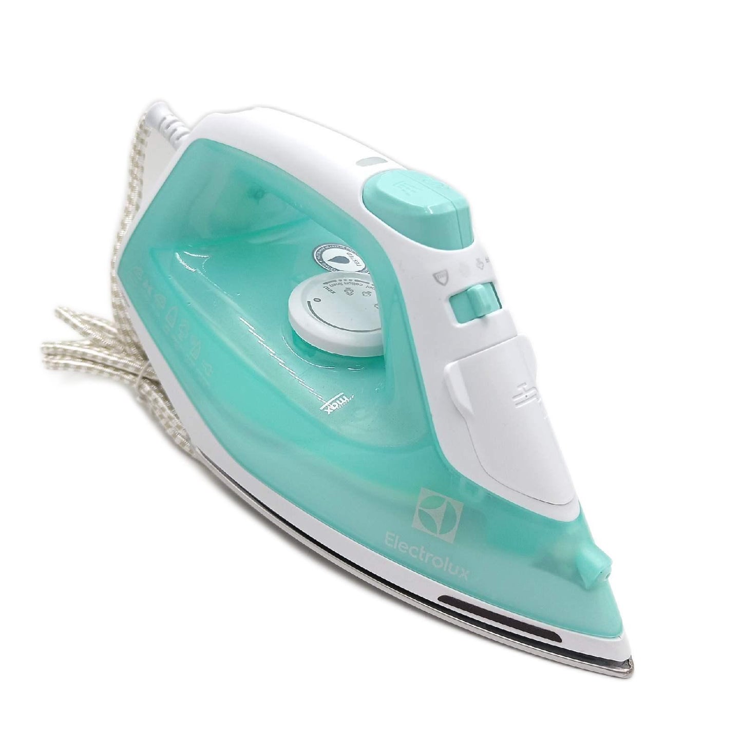 Electrolux edb1720 – Bügeleisen (vapor-seco Bügeleisen, Bügelsohle Edelstahl, 1,95 m, 80 g/min, Mint Colour, weiß, 30 g/min)