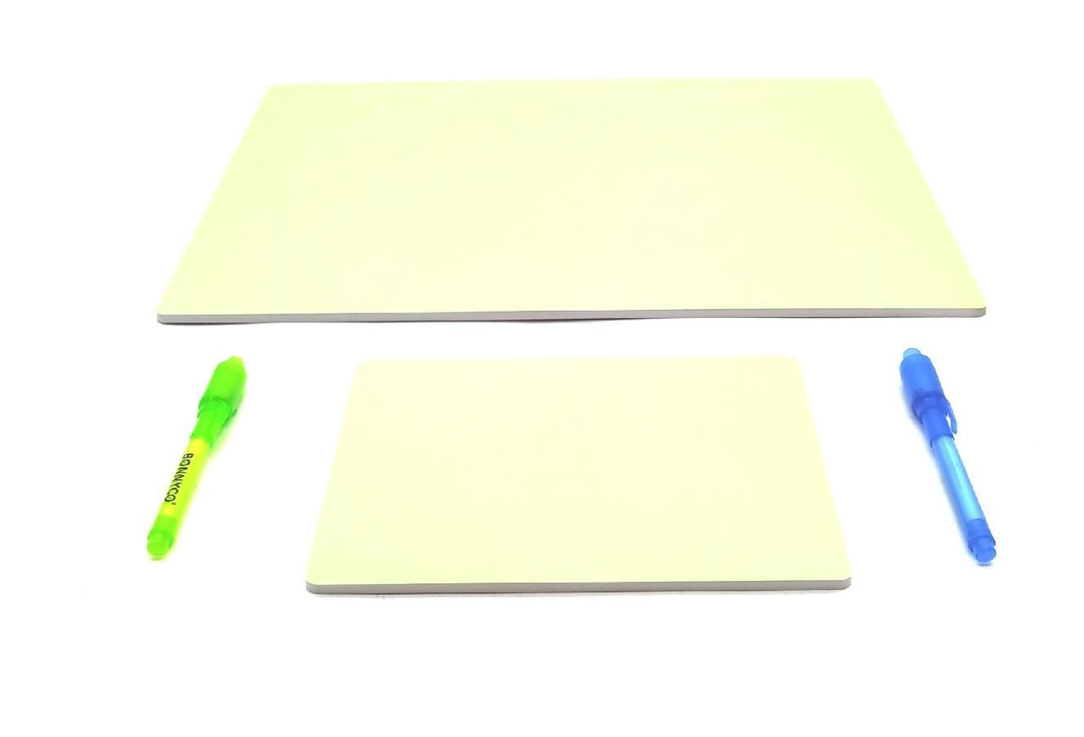 BONNYCO Maltafel Zaubertafel Kinder A3 und A5  6 Schablonen  2 UV Stift