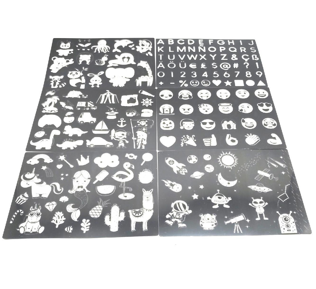 BONNYCO Maltafel Zaubertafel Kinder A3 und A5  6 Schablonen  2 UV Stift
