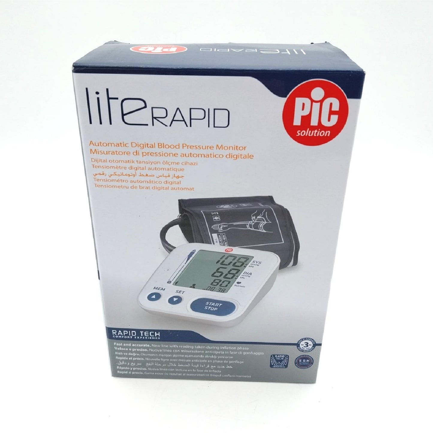 Pic Solution Literapid Automatisches Blutdruckmessgerät Medizinisch präzise schnell_smart compact