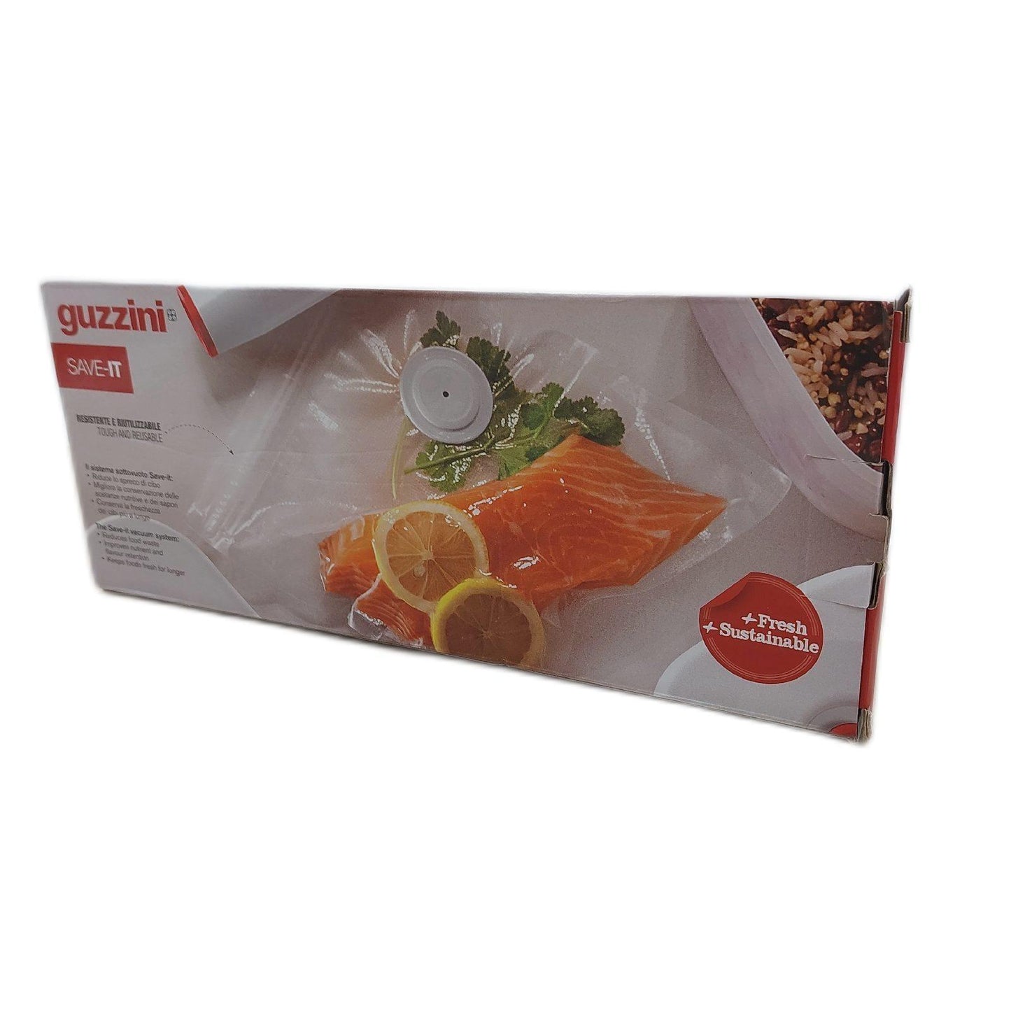 Guzzini - Kitchen Active Design, SAVE IT Set 10 Mehrweg-Vakuumbeutel groß (30x34cm) - Multicolor, 30 x 34 cm - 11850852