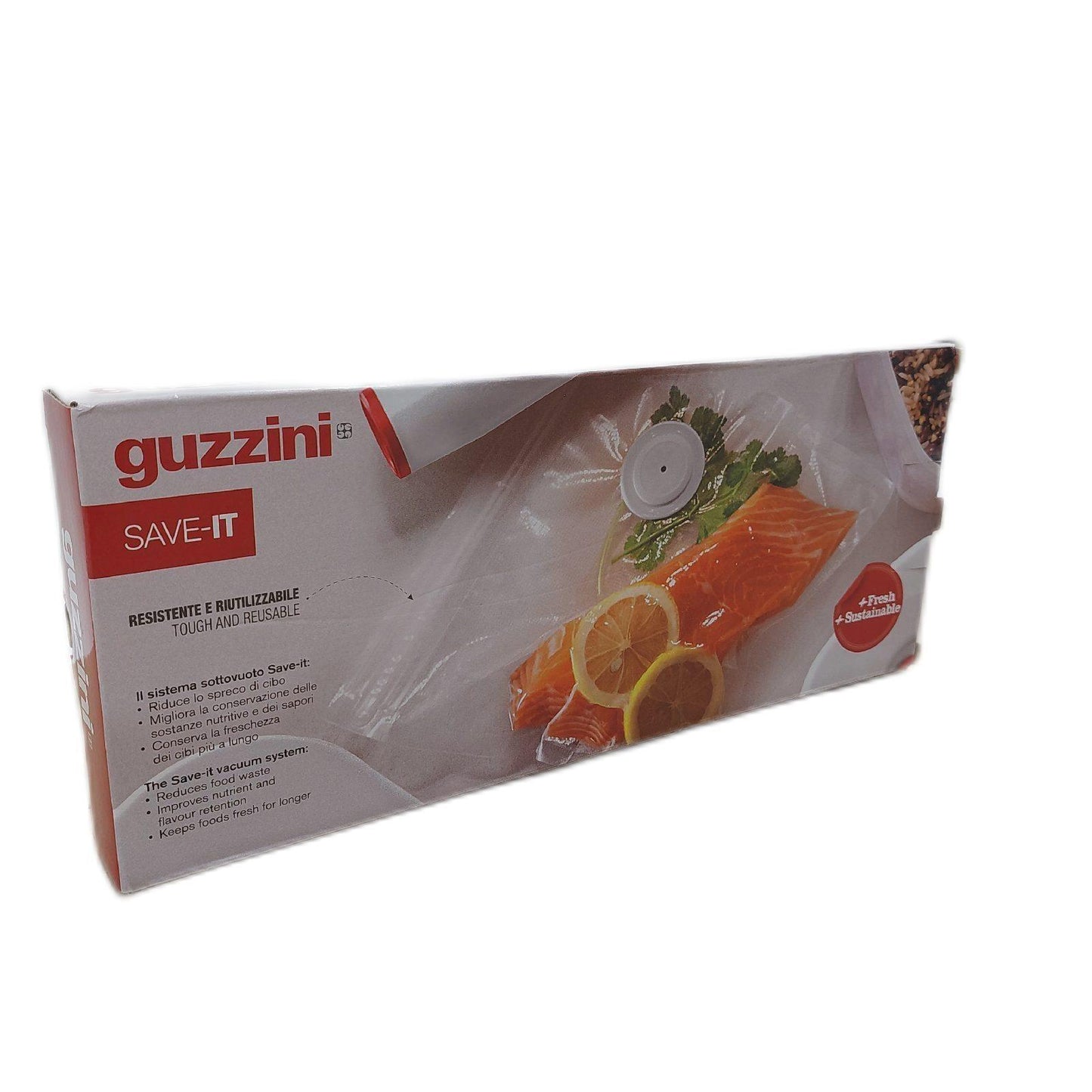 Guzzini - Kitchen Active Design, SAVE IT Set 10 Mehrweg-Vakuumbeutel groß (30x34cm) - Multicolor, 30 x 34 cm - 11850852