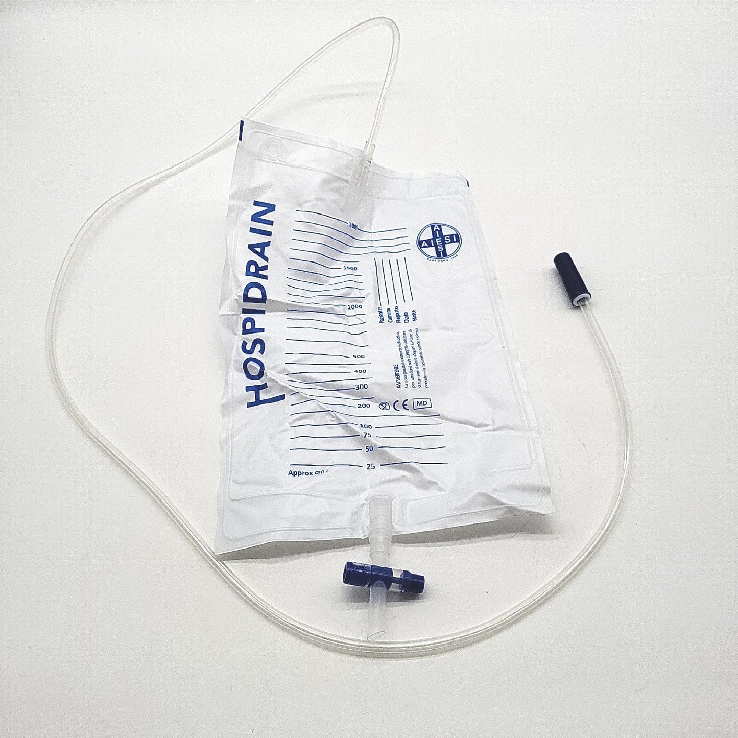 AIESI Betturinbeutel Pflegehilfsmittel 2 Liter Schlauch 120 cm Abl