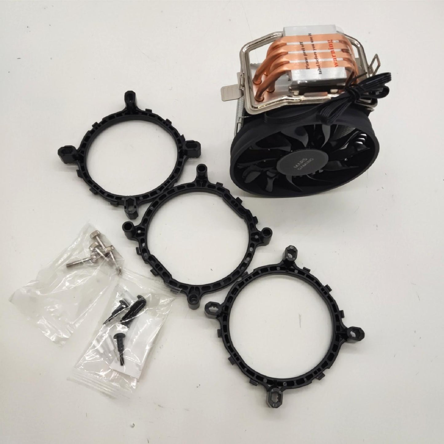 Mars Gaming MCPUBK, CPU Kühlkörper, 4 HCT Heatpipes, 160W TDP, Ultraleiser PWM 11cm Lüfter, Schwarz