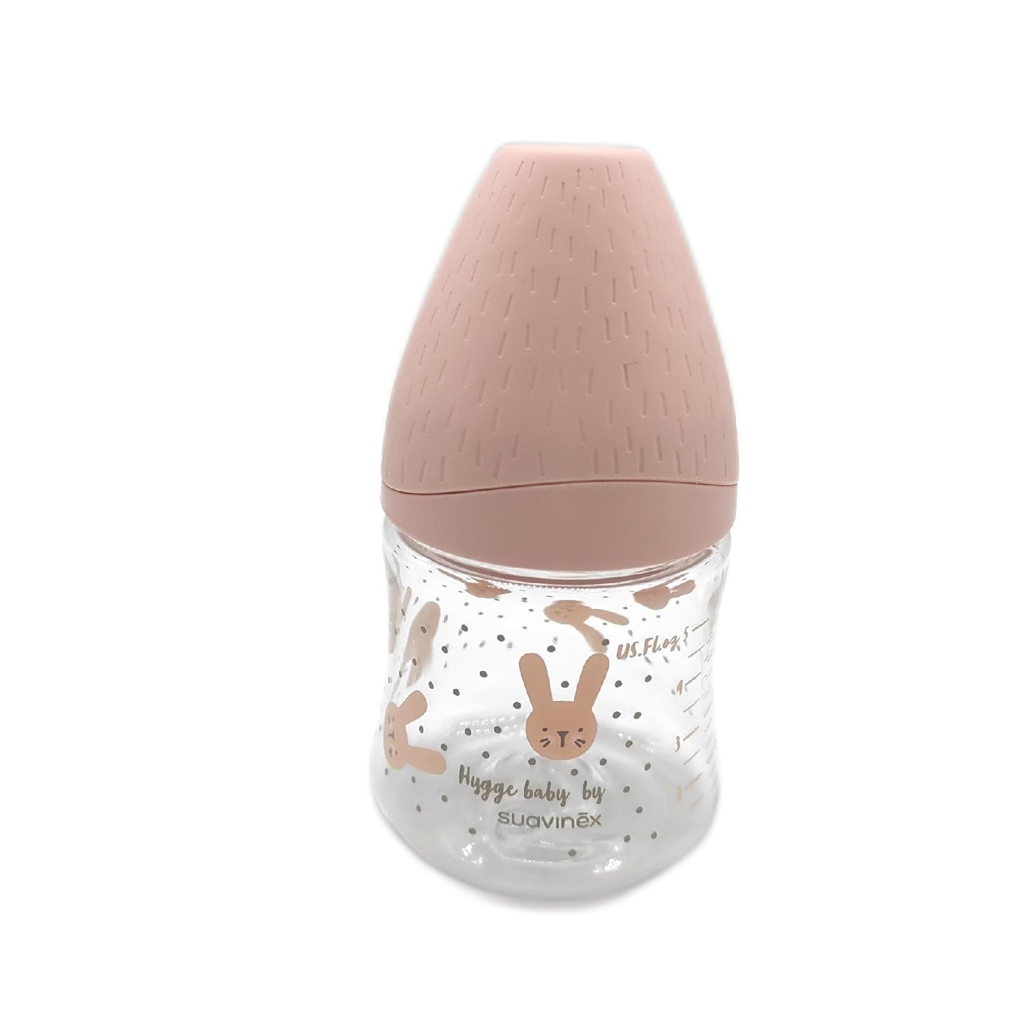 Suavinex Babyflasche Babybedarf Hygge rosa 150 ml rund Silikon Material