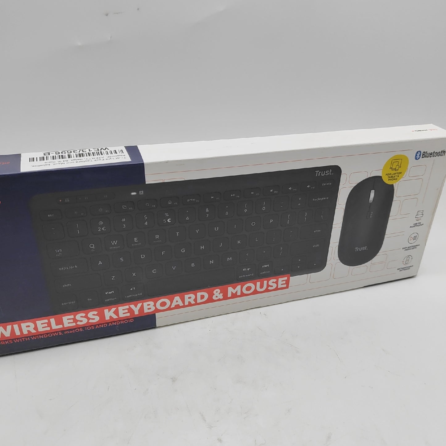 Trust Tastatur und Maus Set Computerzubehör Lyra Pack kabellos Bluetooth ergonomisch komfortabel Bel