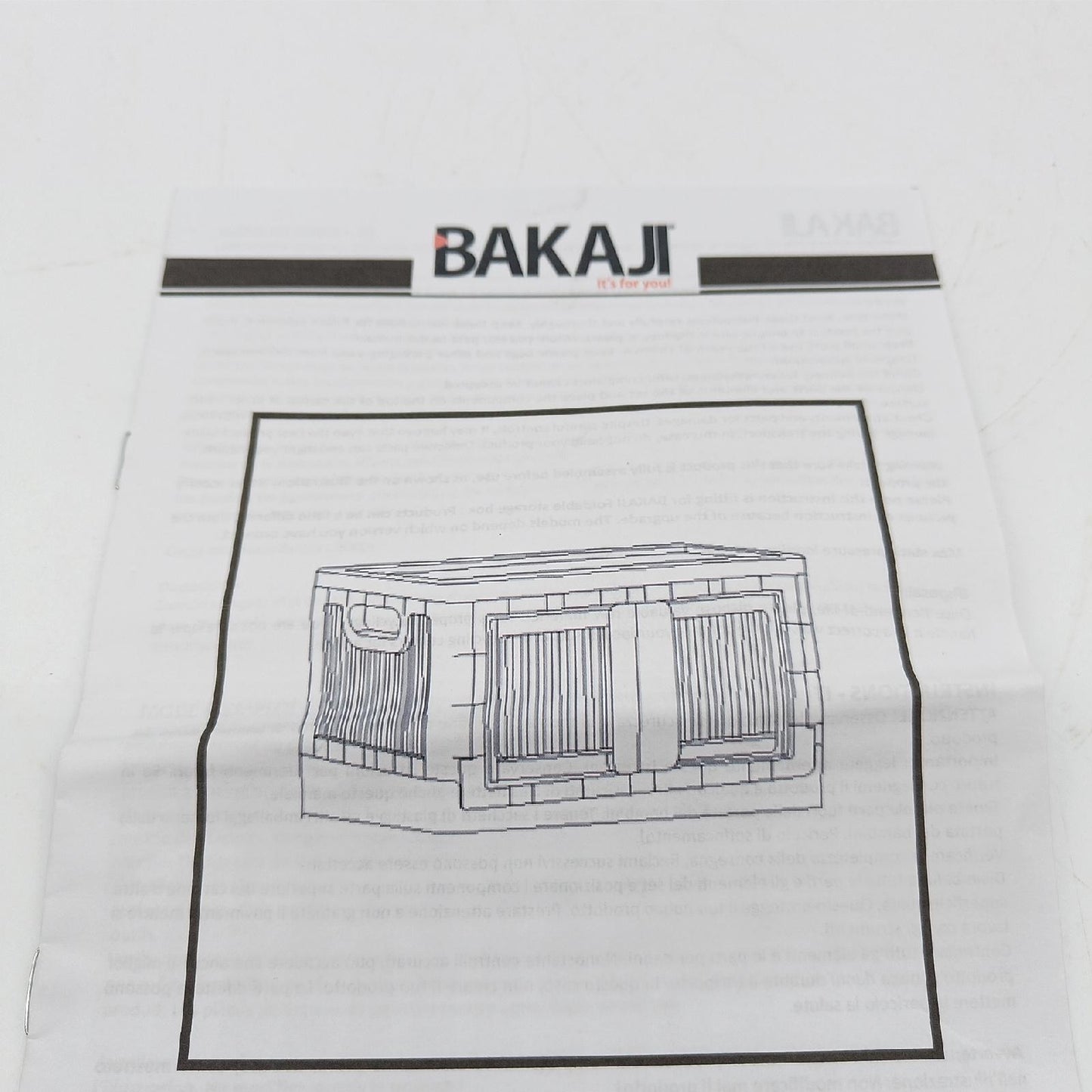 BAKAJI Aufbewahrungsbox aus Kunststoff, mit doppeltem Öffnungssystem, zusammenklappbar, platzsparend mit Rollen, stapelbar, für Kleidung, Spielzeug, Bücher, DVD, Fassungsvermögen 45 Liter (Set 4)