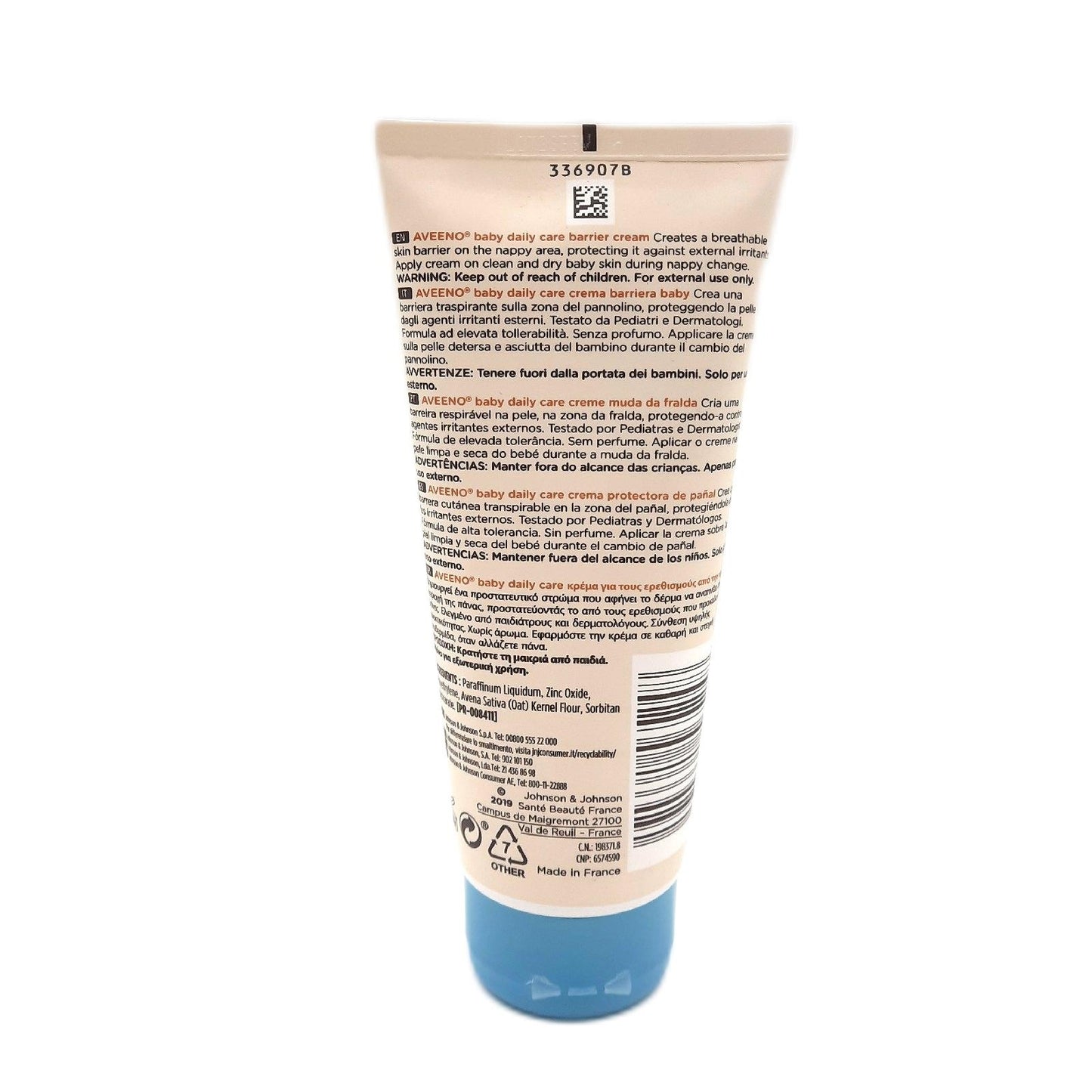 Aveeno Baby Pflegecreme Baby Hautpflege Tägliche Pflege Barriere Schutz Windelreizung empfindliche Haut 100ml
