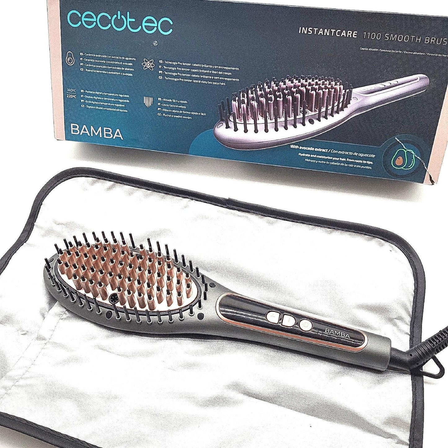 Cecotec Glättbürste Haargerät Haarpflege Bamba InstantCare 1100 digitale Steuerung