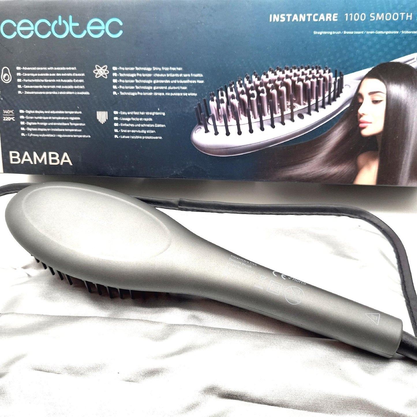Cecotec Glättbürste Haargerät Haarpflege Bamba InstantCare 1100 digitale Steuerung