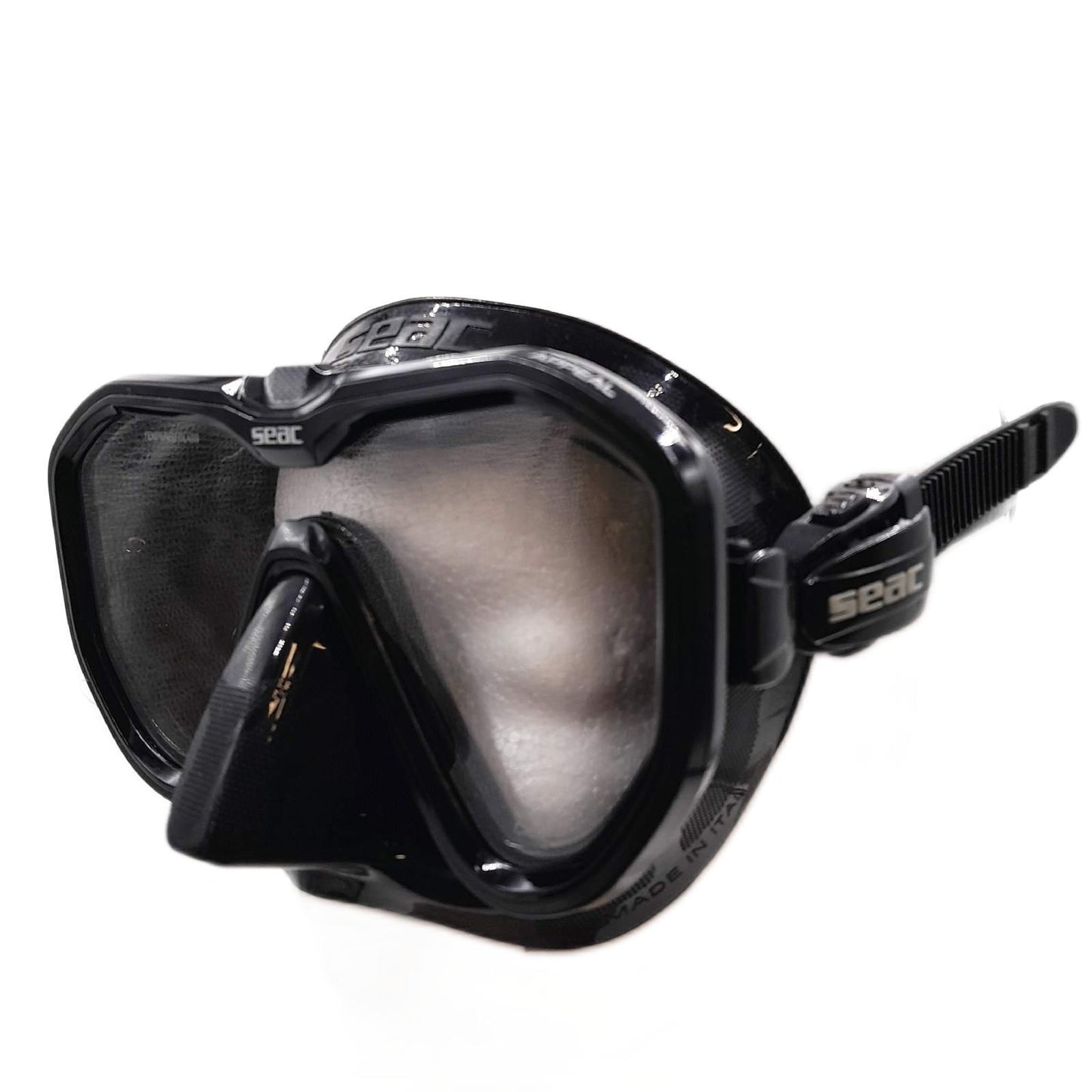 Seac Unisex-Adult Appeal Italien hergestellte Einglas-Tauchmaske mit Einer 3D-Schnalle direkt am Maskenkörper, schwarz, Standard